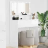 vidaXL Sminkbord>Sängrum Smyckesbord med låda Högblanka vita 80 x 39,6 x 135 cm