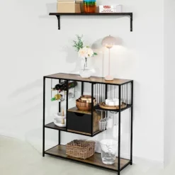 SoBuy Sideboards>Avlastningsbord, Vitrinskåp, Hallmöbler, Skänk, FSB56-F