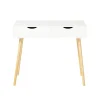 SoBuy Kontorsmöbler>Datorskrivbord med 1 låda i träfärg 90x45x77cm, minimalistisk FWT40-WN