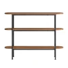 SoBuy Hyllor>Entrékonsol med 3 hyllor i brun 110x25x85cm, industriell FSB67-WS