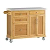 SoBuy Köksö>Köksö med 4 lådor i träfärg 115x46x91cm, funktionell FKW70-N