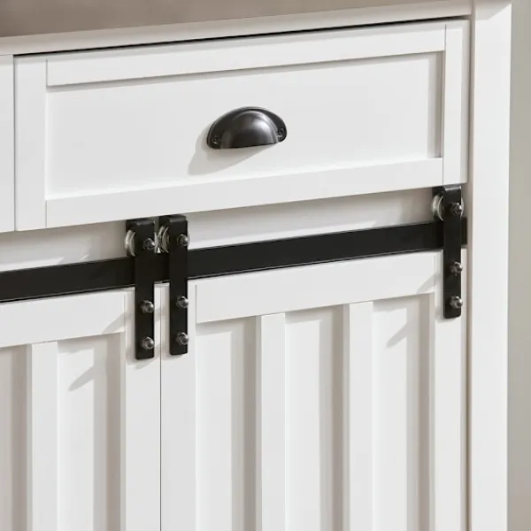 SoBuy Köksö>Köksö med 2 lådor i vit 115x45.7x95cm, modern FKW94-W