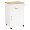 SoBuy Köksö>Köksvagn med 1 låda i träfärg 65x45.7x90cm, funktionell FKW102-WN