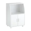 SoBuy Köksö>Köksvagn med 2 lådor i vit 55x38x84cm, modern FRG241-W