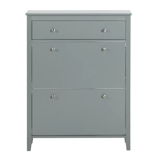 SoBuy Skåp>ljusgrå skåp för skor med 1 låda 24.99x80.01x108cm, modern FSR89-HG