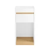 SoBuy Sängar>Nattbord med 1 låda i vitt 30x35x55cm, modern FBT137-W