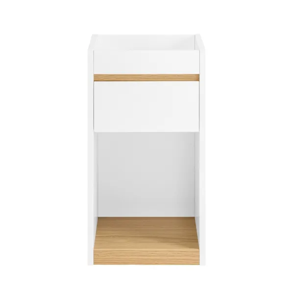 SoBuy Sängar>Nattbord med 1 låda i vitt 30x35x55cm, modern FBT137-W