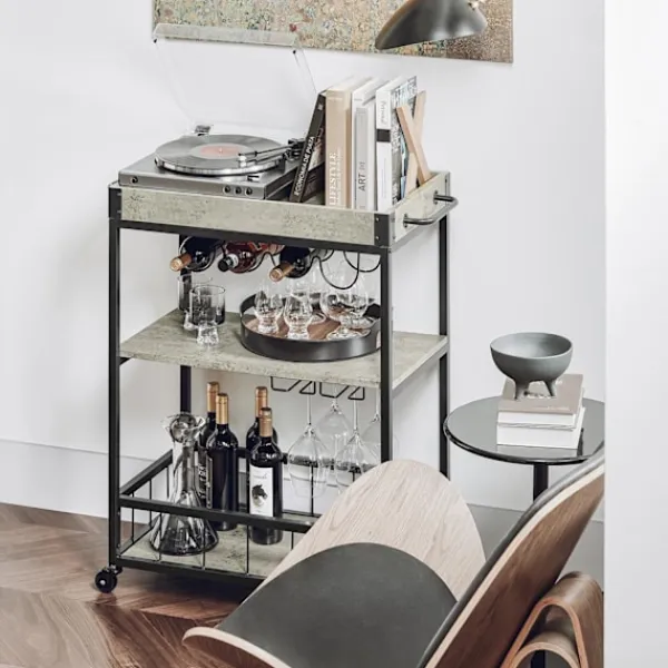 SoBuy Småbord>Serveringsvagnar med Brickstativ köksvagnar FKW56-HG