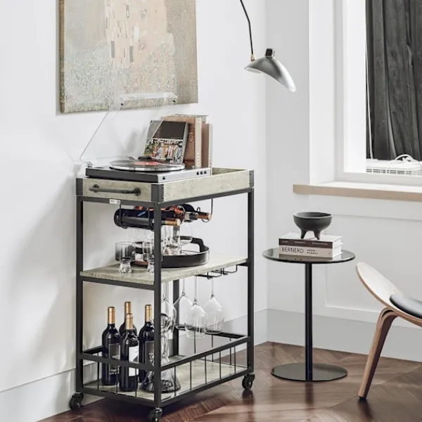SoBuy Småbord>Serveringsvagnar med Brickstativ köksvagnar FKW56-HG