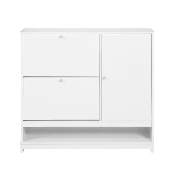 SoBuy Skåp>vit skåp för skor med 2 dörrar 102x24x96cm, modern FSR114-W
