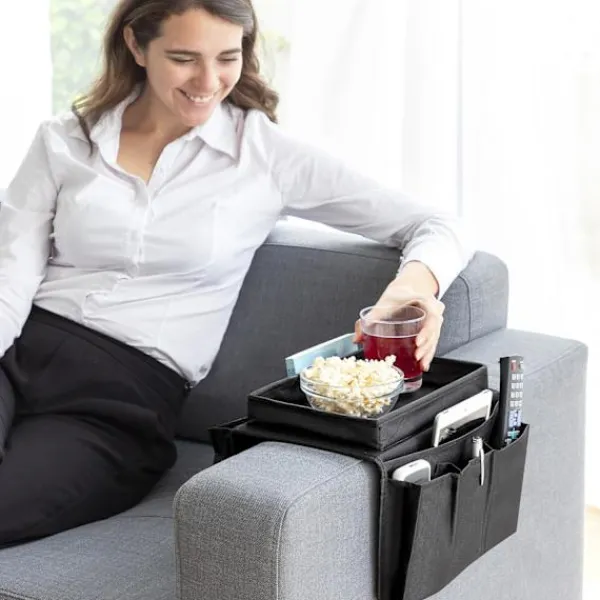 B2X Småbord>Sofa-Armstödsbricka: Praktisk Förvaring & Servering