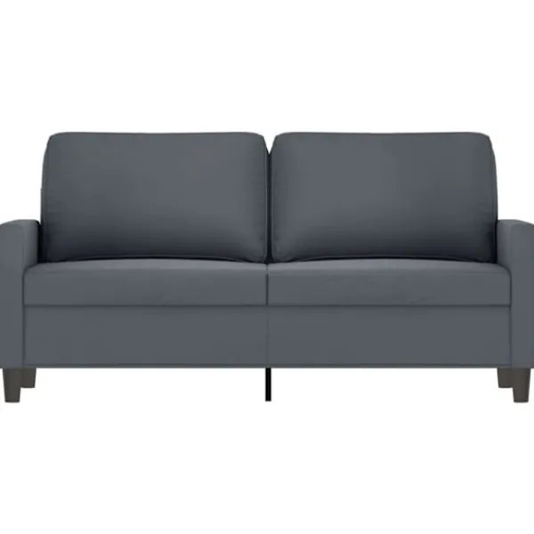 vidaXL Soffor>Soffa 2-sits mörkgrå 140 cm sammet