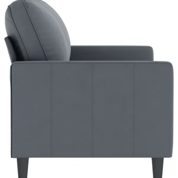 vidaXL Soffor>Soffa 2-sits mörkgrå 140 cm sammet