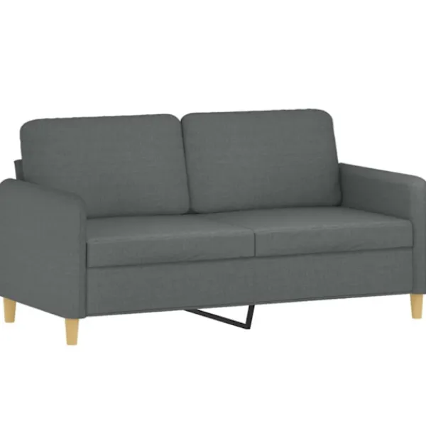 vidaXL Soffor>Soffa 2-sits mörkgrå 140 cm tyg