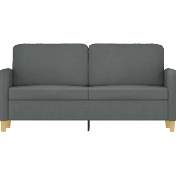 vidaXL Soffor>Soffa 2-sits mörkgrå 140 cm tyg