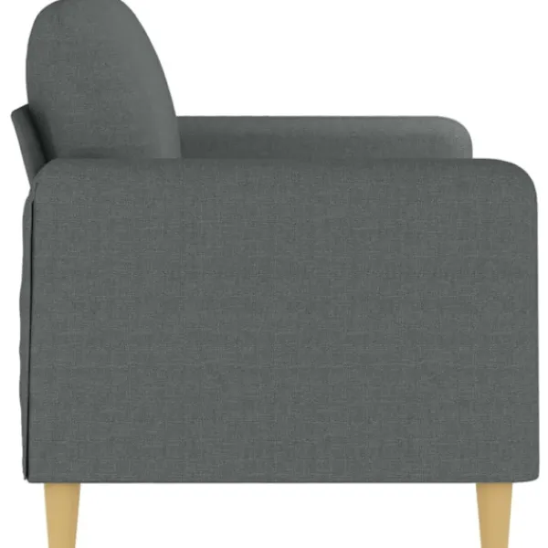 vidaXL Soffor>Soffa 2-sits mörkgrå 140 cm tyg