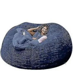Sittpuffar>Soffan Lazy Bean Bag i konstgjord päls (135 cm * 65 cm marinblå)