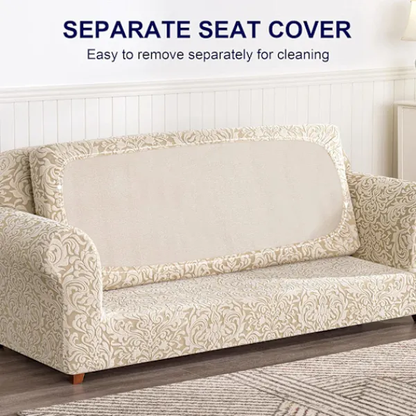 Soffor>Soffaöverdrag 2-delat Jacquard Damask Slipcovers wi