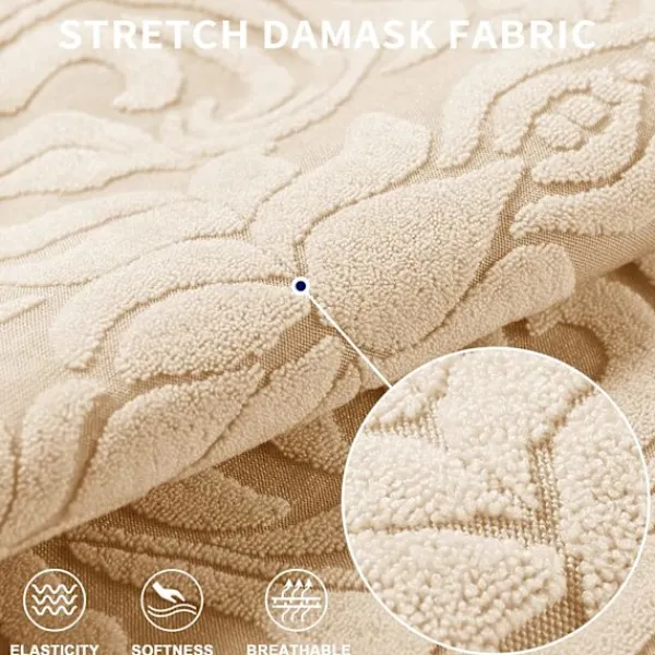 Soffor>Soffaöverdrag 2-delat Jacquard Damask Slipcovers wi