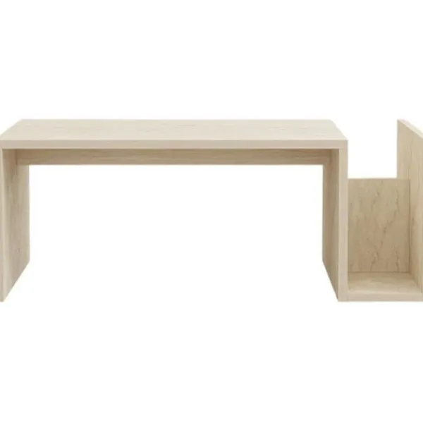 Soffbord>Soffbord - MEMO - Rektangulär - Travertin marmorlook - 86,8 x 32,4 x 50 cm