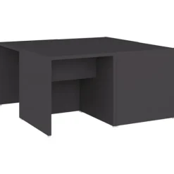 vidaXL Soffbord>Soffbord 4 st grå 33x33x33 cm konstruerat trä