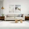 vidaXL Soffbord>Soffbord 2 st rökfärgad ek 50x46x50 cm konstruerat trä