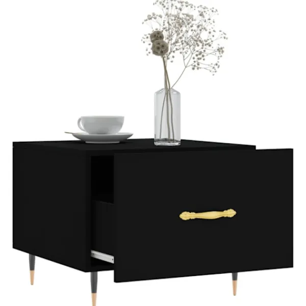 vidaXL Soffbord>Soffbord 2 st svart 50x50x40 cm konstruerat trä
