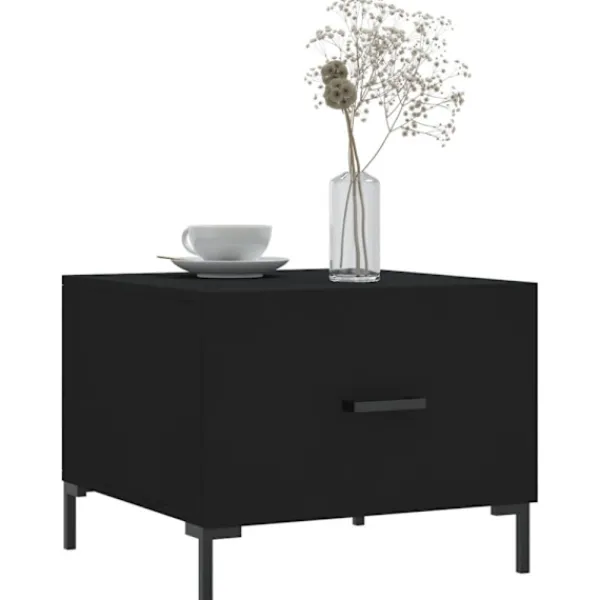 vidaXL Soffbord>Soffbord 2 st svart 50x50x40 cm konstruerat trä