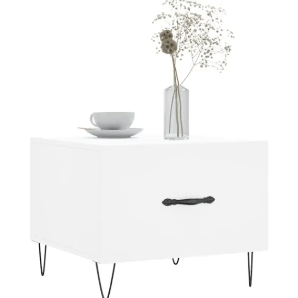 vidaXL Soffbord>Soffbord 2 st vit 50x50x40 cm konstruerat trä