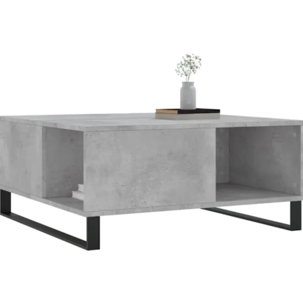 vidaXL Soffbord>Soffbord betonggrå 80x80x36,5 cm konstruerat trä