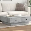 vidaXL Soffbord>Soffbord betonggrå 90x90x28 cm konstruerat trä
