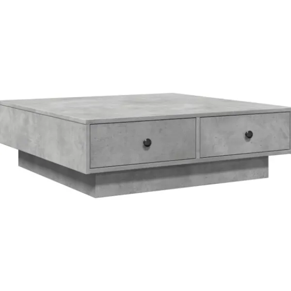 vidaXL Soffbord>Soffbord betonggrå 90x90x28 cm konstruerat trä