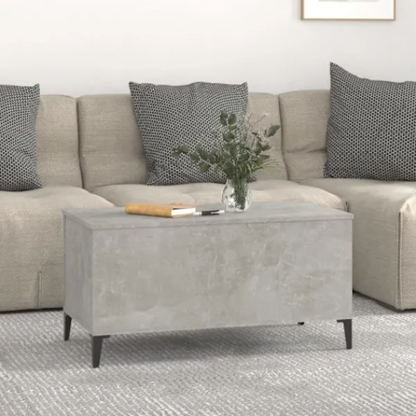 vidaXL Soffbord>Soffbord betonggrå 90x44,5x45 cm konstruerat trä