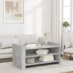 vidaXL Soffbord>Soffbord betonggrå 100x50x50 cm konstruerat trä