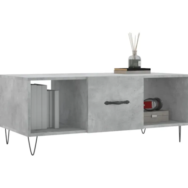 vidaXL Soffbord>Soffbord betonggrå 102x50x40 cm konstruerat trä