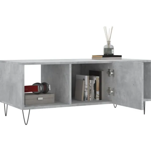 vidaXL Soffbord>Soffbord betonggrå 102x50x40 cm konstruerat trä