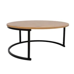 Home4You Soffbord>Soffbord BRITU D80xH35cm, ljust trä