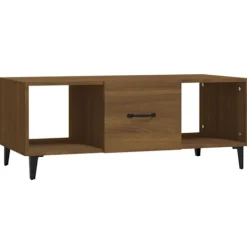 vidaXL Soffbord>Soffbord brun ek 102x50x40 cm konstruerat trä