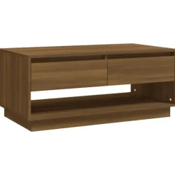 vidaXL Soffbord>Soffbord brun ek 102,5x55x44 cm konstruerat trä
