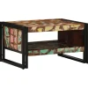 vidaXL Soffbord>Soffbord flerfärgat 70x50x38 cm massivt trä återvunnet