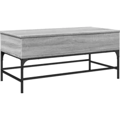 vidaXL Soffbord>Soffbord grå sonoma 100x50x45 cm konstruerat trä och metall