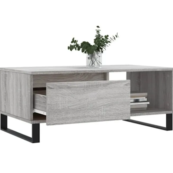 vidaXL Soffbord>Soffbord grå sonoma 90x50x36,5 cm konstruerat trä