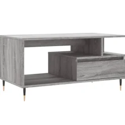 vidaXL Soffbord>Soffbord grå sonoma 90x49x45 cm konstruerat trä