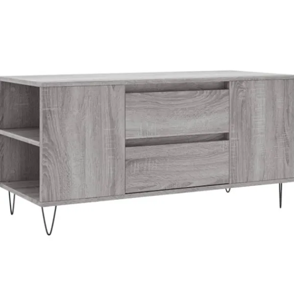 vidaXL Soffbord>Soffbord grå sonoma 102x44,5x50 cm konstruerat trä