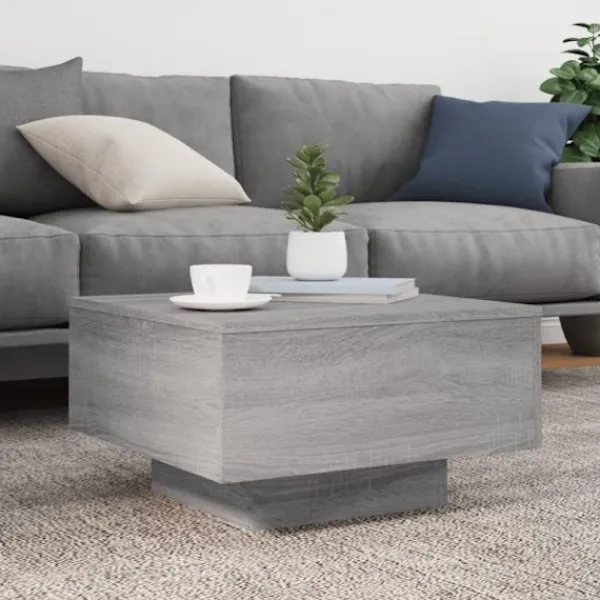 vidaXL Soffbord>Soffbord grå 55x55x31 cm konstruerat trä