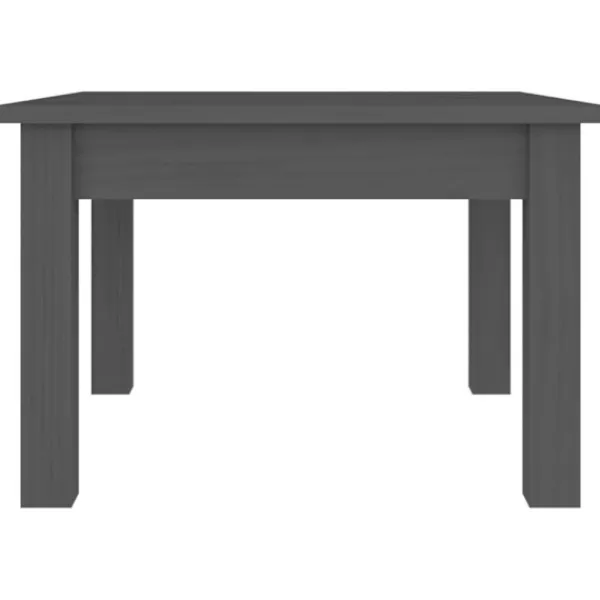 vidaXL Soffbord>Soffbord grå 45x45x30 cm massiv furu
