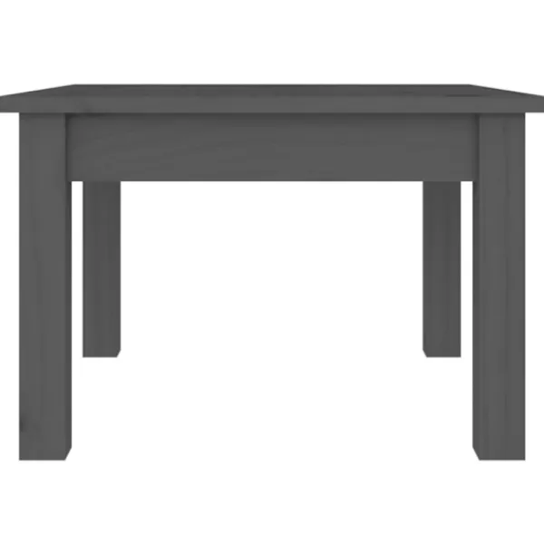 vidaXL Soffbord>Soffbord grå 45x45x30 cm massiv furu