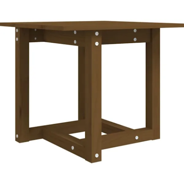 vidaXL Småbord>Soffbord honungsbrun 50x50x45 cm massiv furu