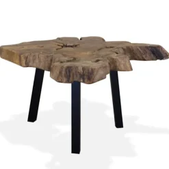 vidaXL Soffbord>Soffbord i äkta teak 80x70x38 cm