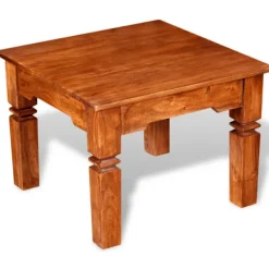 vidaXL Soffbord>Soffbord massivt trä 60x60x45 cm